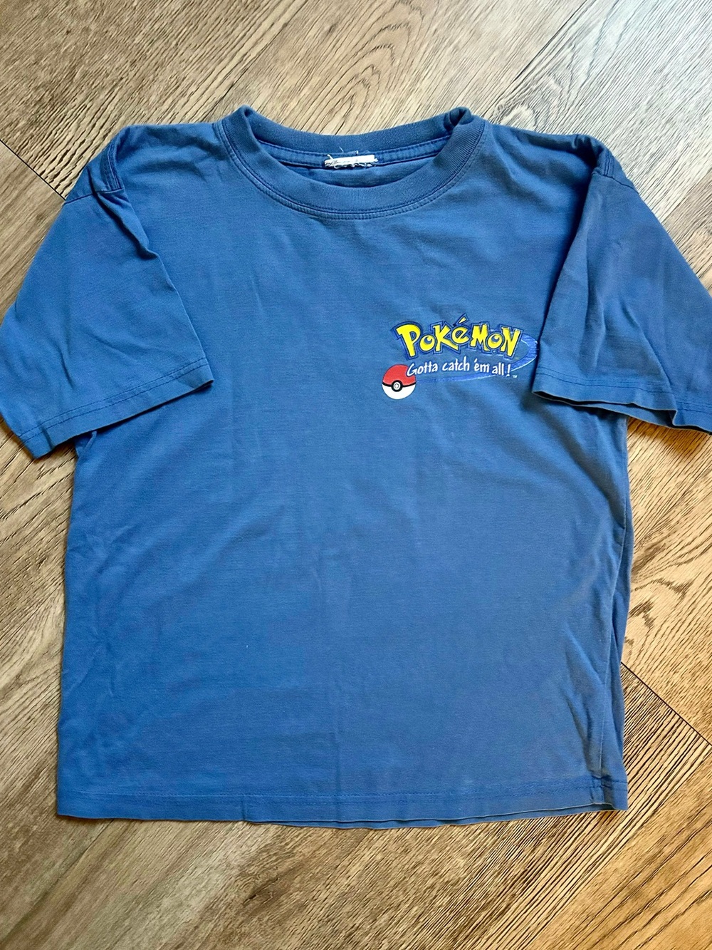 Vintage 90s Pokemon Graphic Blue T-Shirt